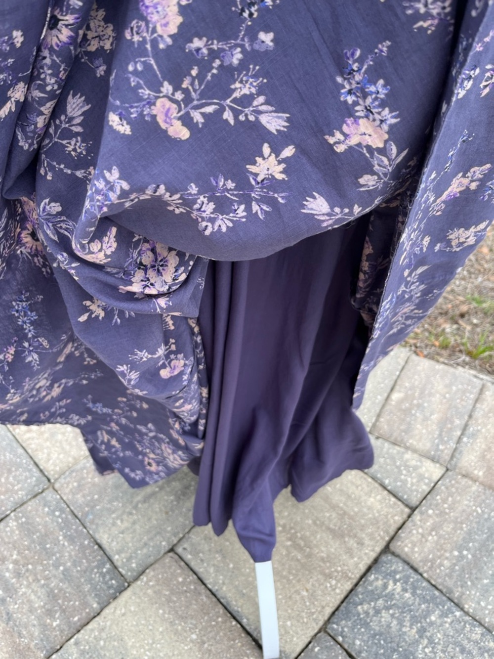 NWOT Anthropologie Floral Smocked Waist Purple Summer Dress Size XL - Picture 12 of 16